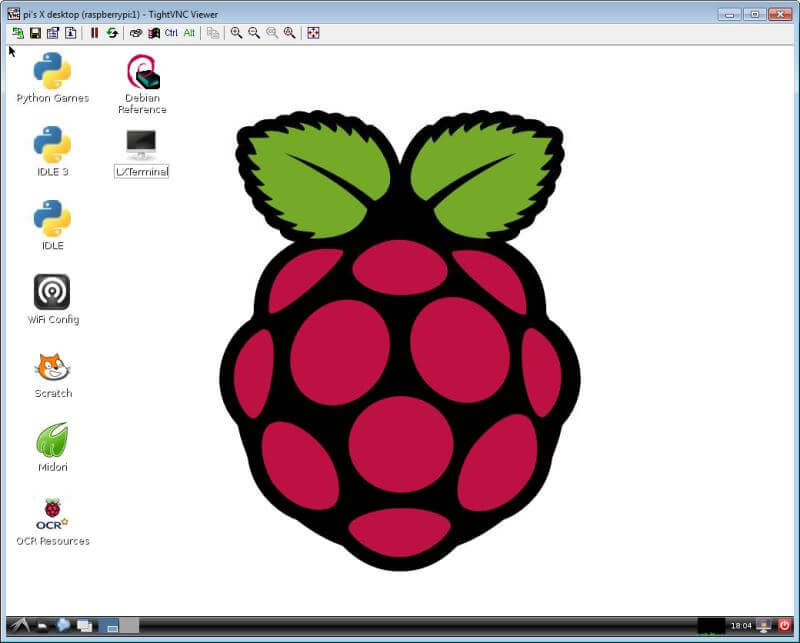 The Raspberry Desktop in VNC